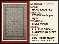 Handmade carpets famous for quality and long lasting durability.